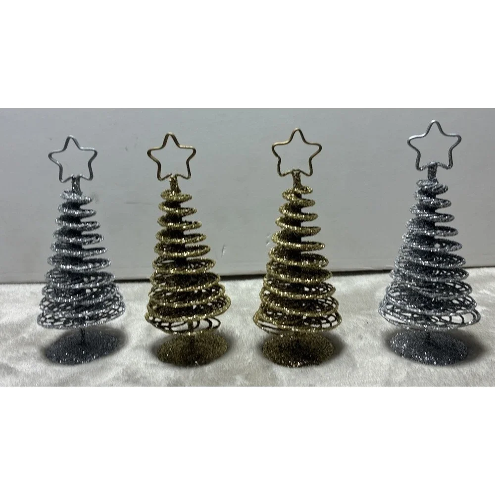 Avon Place Card Holders Set Christmas Tree Set Of 4 Trees And 12 Place Cards NEW